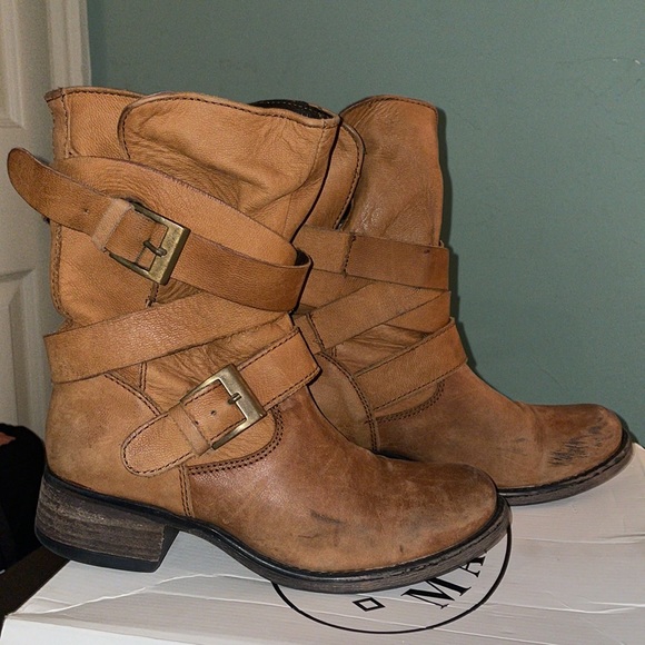 ❄️☕️Steve Madden Brewzzer Cognac Lea - Picture 3 of 6